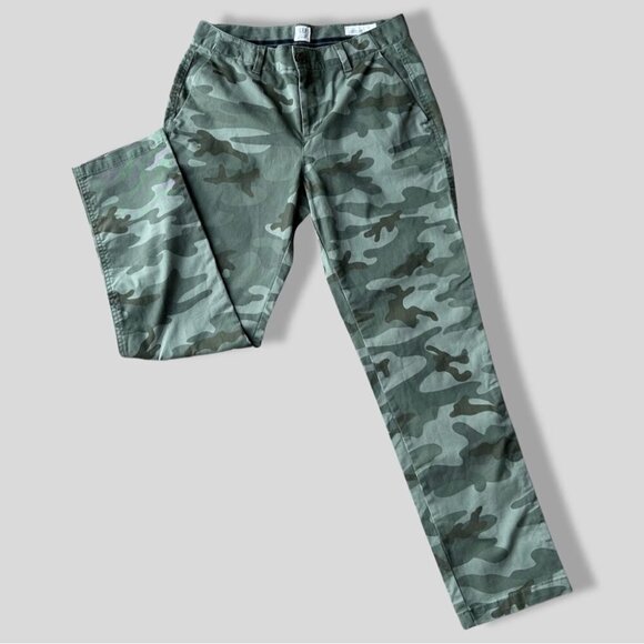 Gap Camouflage Girlfriend Chino  Pants - Picture 4 of 14